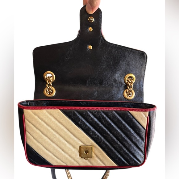 ✨ Gucci GG Marmont Small Matelassé Shoulder Bag – Rare Tricolor ✨ - Picture 4 of 16